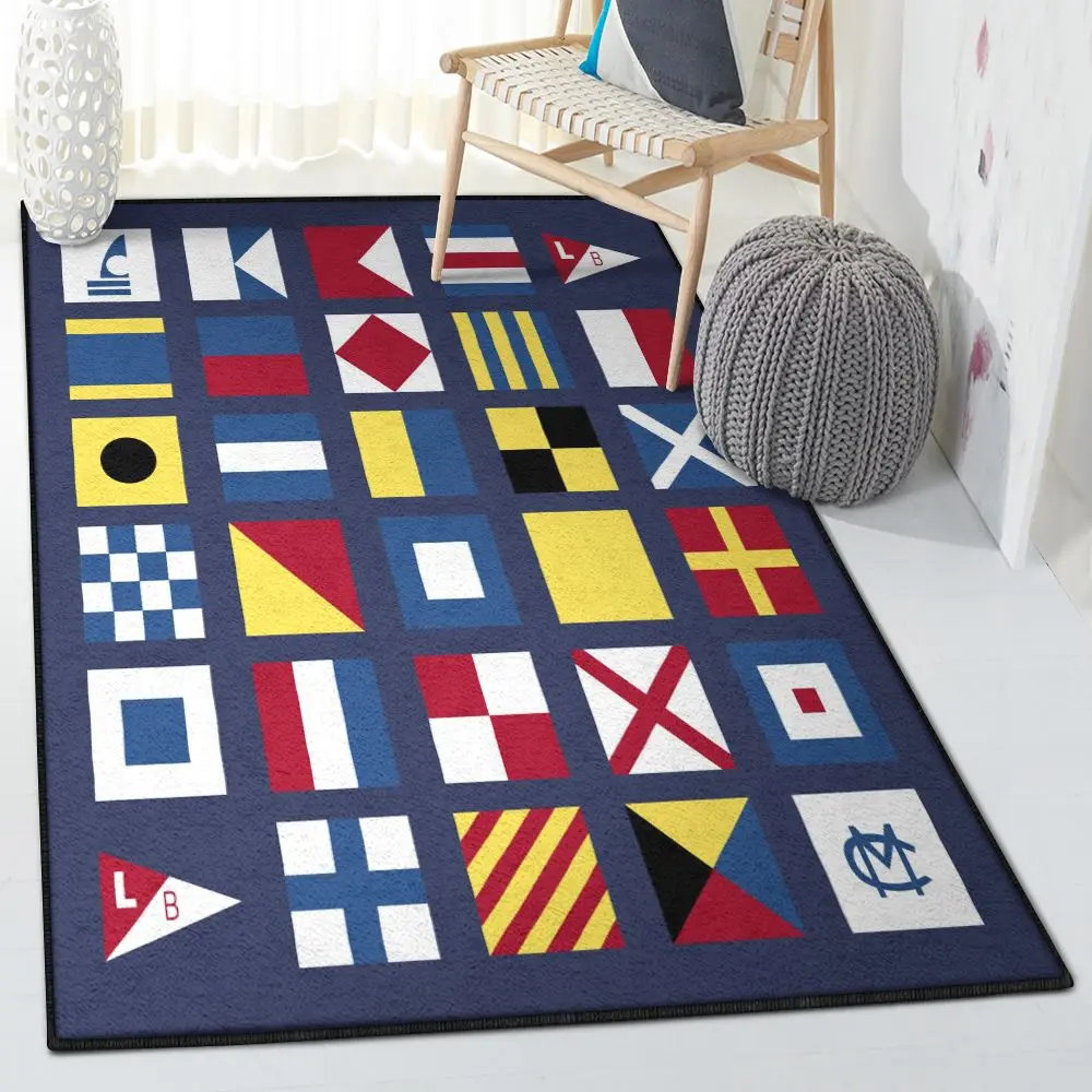 Area Rugs, Maritime Signal Flag Rug