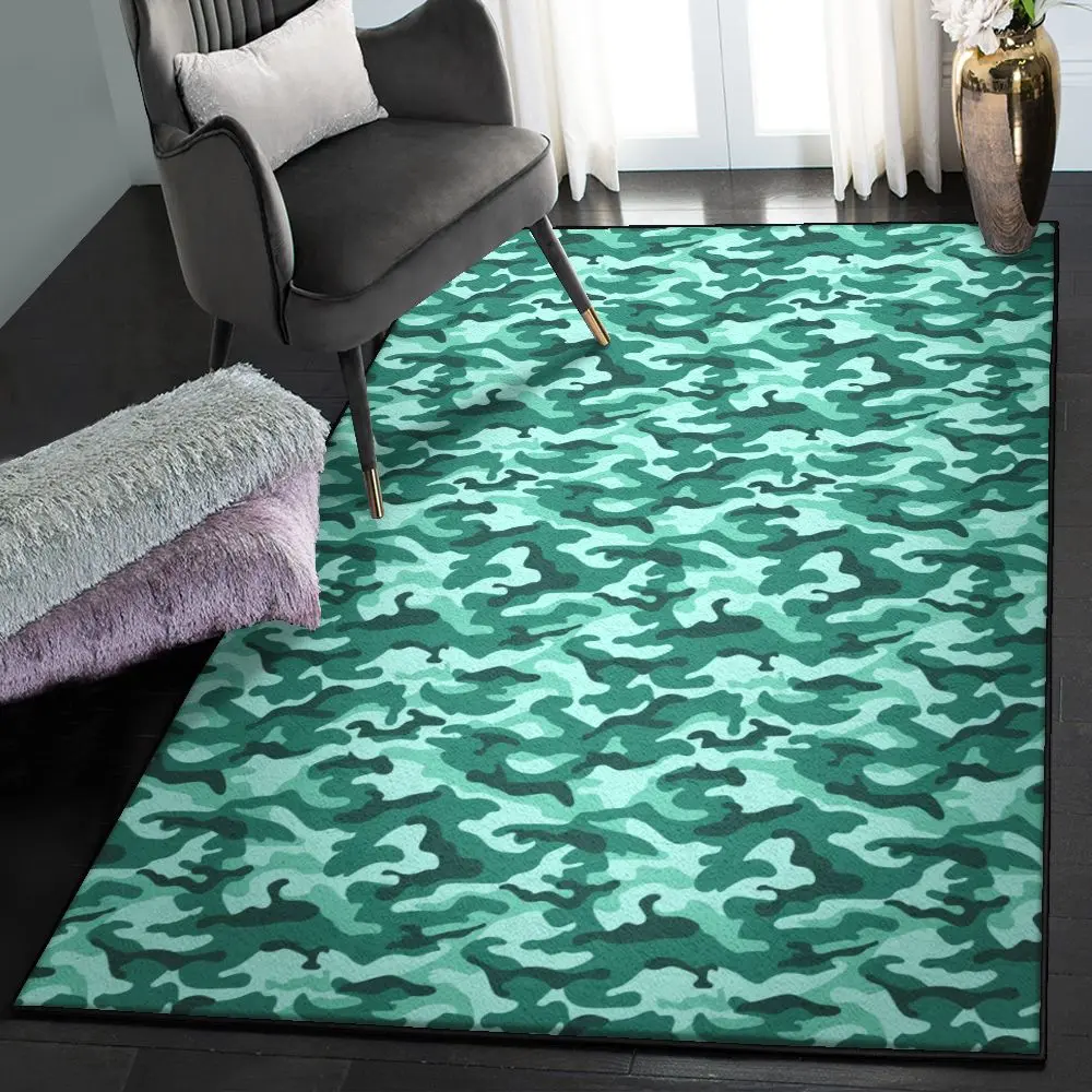 Camo Cool Rugs, Teal Camouflage GS CL Rug
