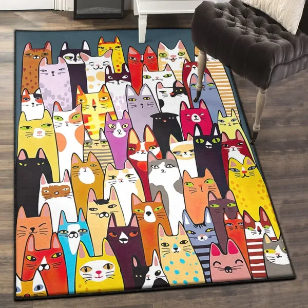Cat Washable Area Rugs, Cat Rug