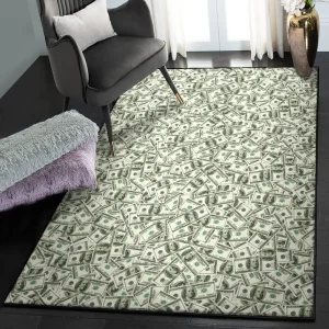 Dollar Large Living Room Rugs, Dollar Money Pattern Rug
