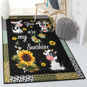 Milk Cow Dining Room Rug, Cows Rug