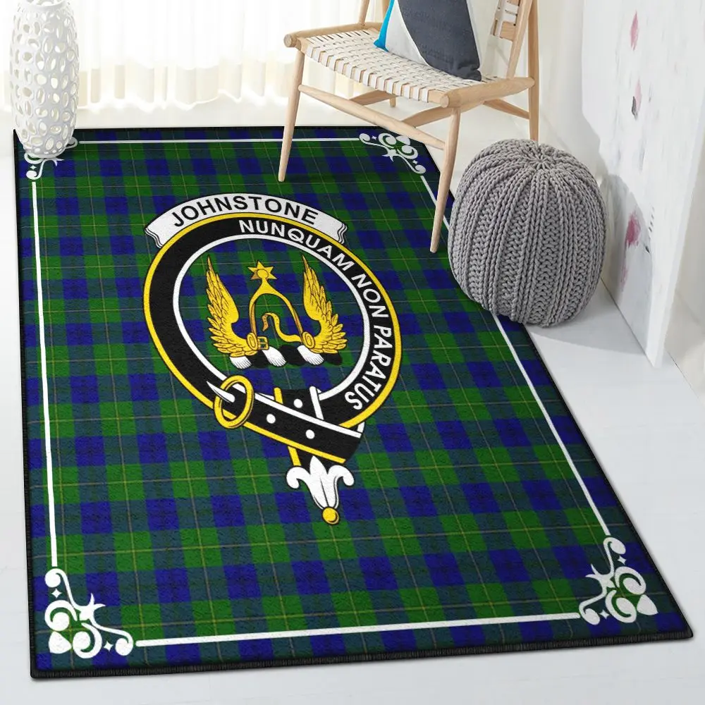 Scottish Gift Area Rugs, Johnstone Clan Badge Tartan Rug