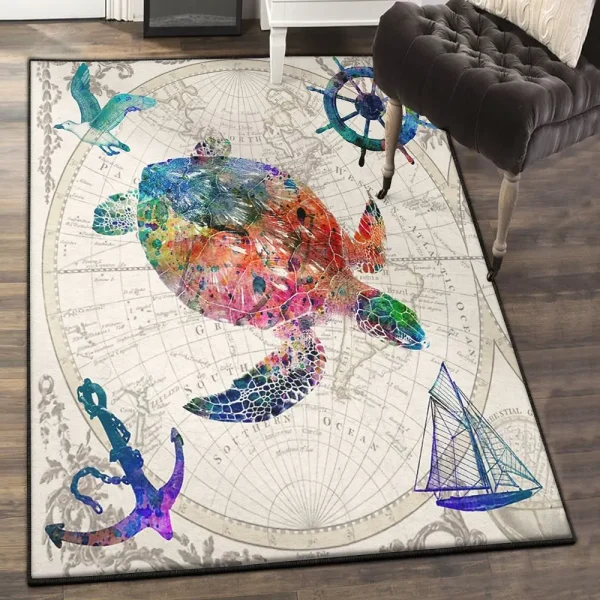 Turtle Dining Room Rug, Turtle Rug
