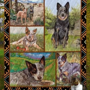 Australian Cattle Dog D8021 Quilt Blanket and Home Decor
