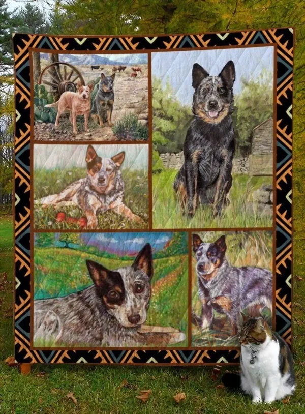 Australian Cattle Dog D8021 Quilt Blanket and Home Decor