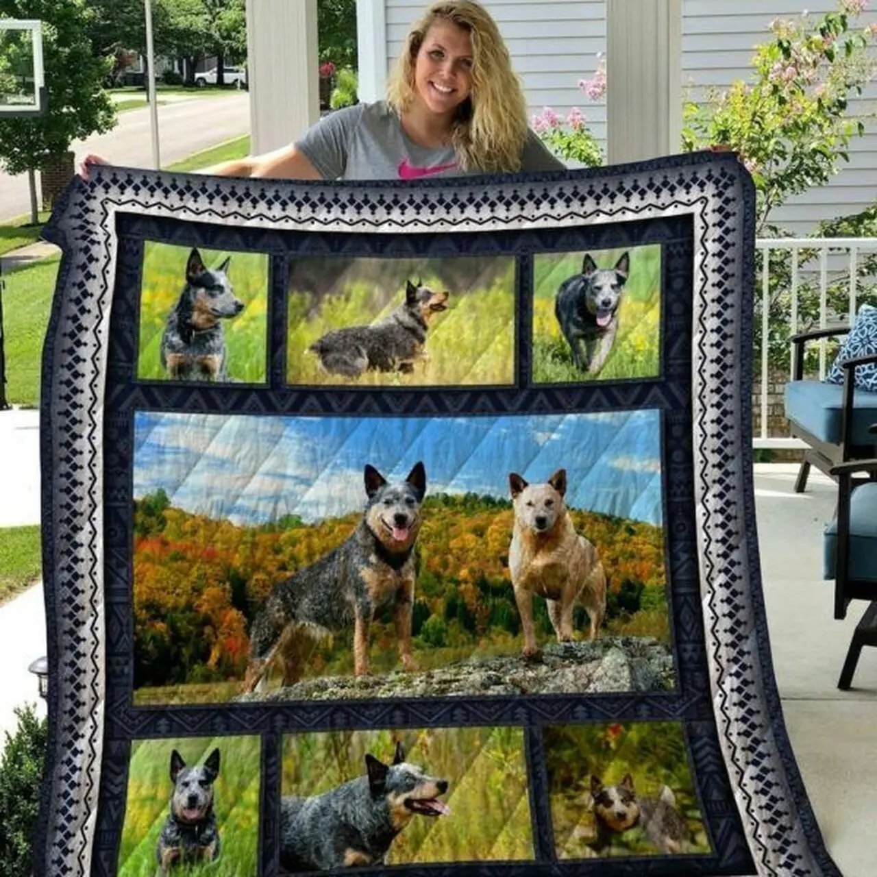 Australian Cattle Dog Qui14005 3D Personalized Customized Quilt Blanket 22 and Home Decor