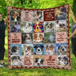 Chqda26010 Australian Shepherd Blanket Th1609 Quilt and Home Decor