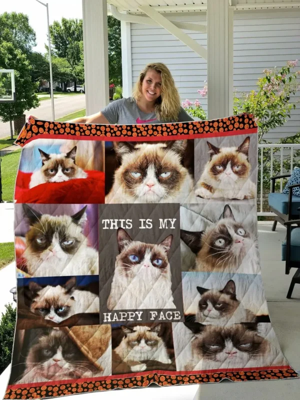 Grumpy Cat Quilt Blanket and Home Decor
