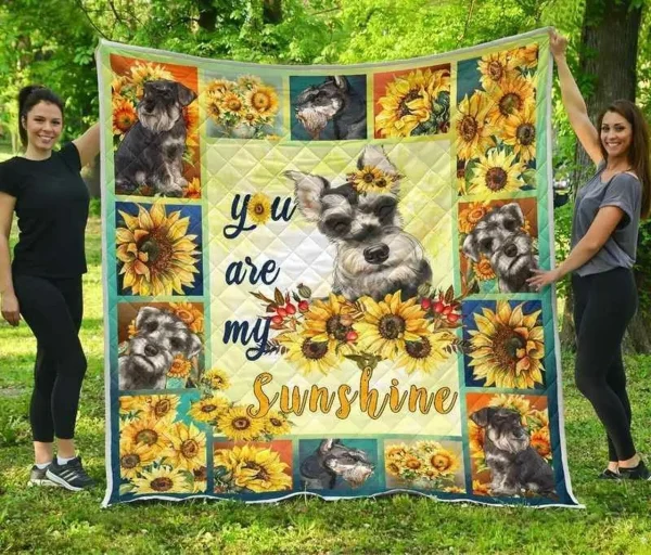 Schnauzer Dog Blanket Quilt and Home Decor