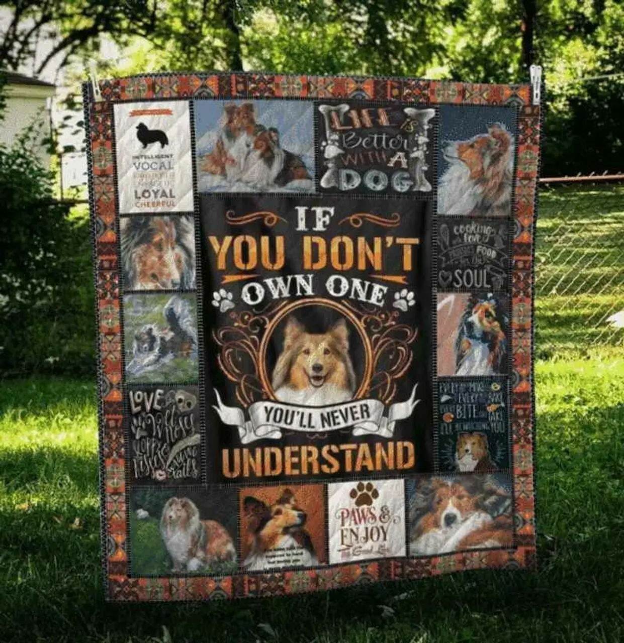Shetland Sheepdog Blanket Quilt and Home Decor