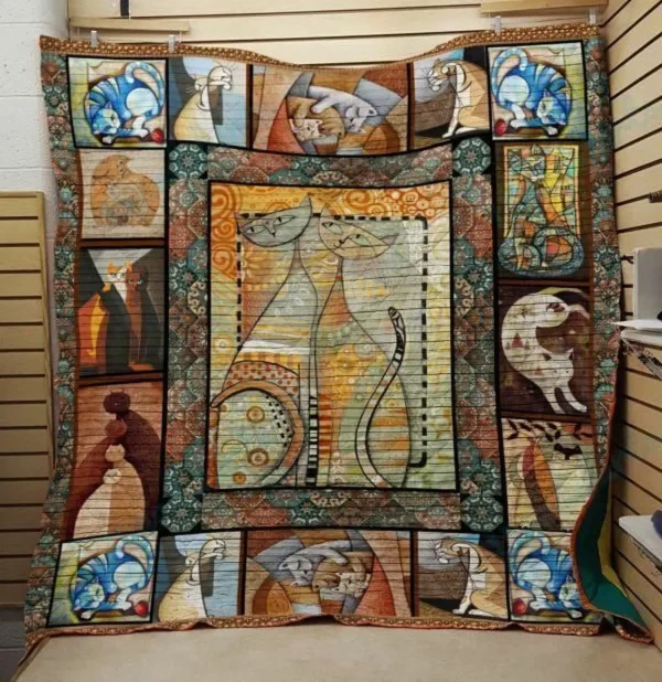 Tlmus Cat Quilt Blanket Ver 7 and Home Decor