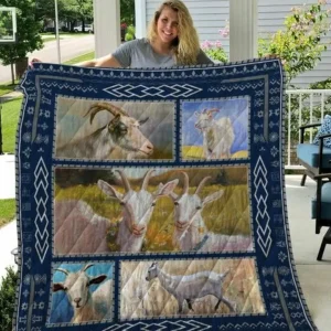 17005 Goat Customize Quilt Blanket and Home Decor