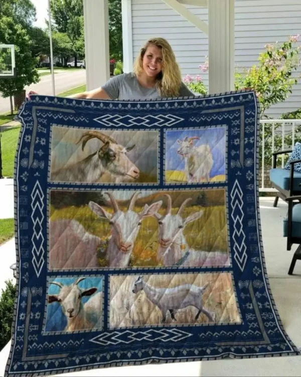 17005 Goat Customize Quilt Blanket and Home Decor