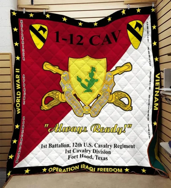 1St Cavalry Division Blanket Htt-Qvk00043 Quilt and Home Decor