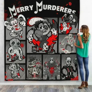 3D Merry Murderers Custom Quilt Blanket and Home Decor