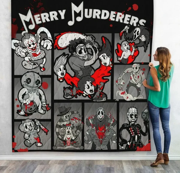 3D Merry Murderers Custom Quilt Blanket and Home Decor