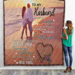 3D To My Husband Quilt and Home Decor