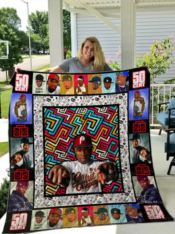 50 Cent Illus Quilt Blanket 01 and Home Decor