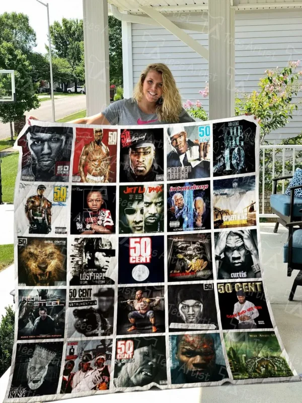 50 Cent Quilt Blanket 0952 and Home Decor