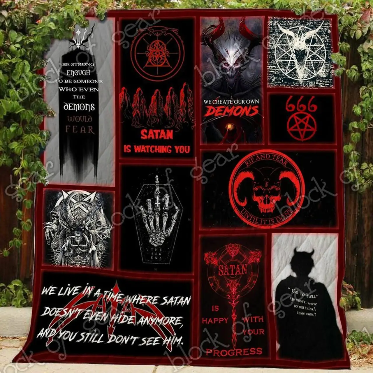 666 Satan Quilt Blanket and Home Decor