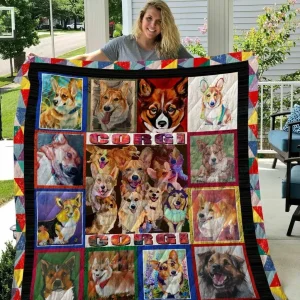 A Bc Corgi V1 Quilt Blanket Th1906 and Home Decor