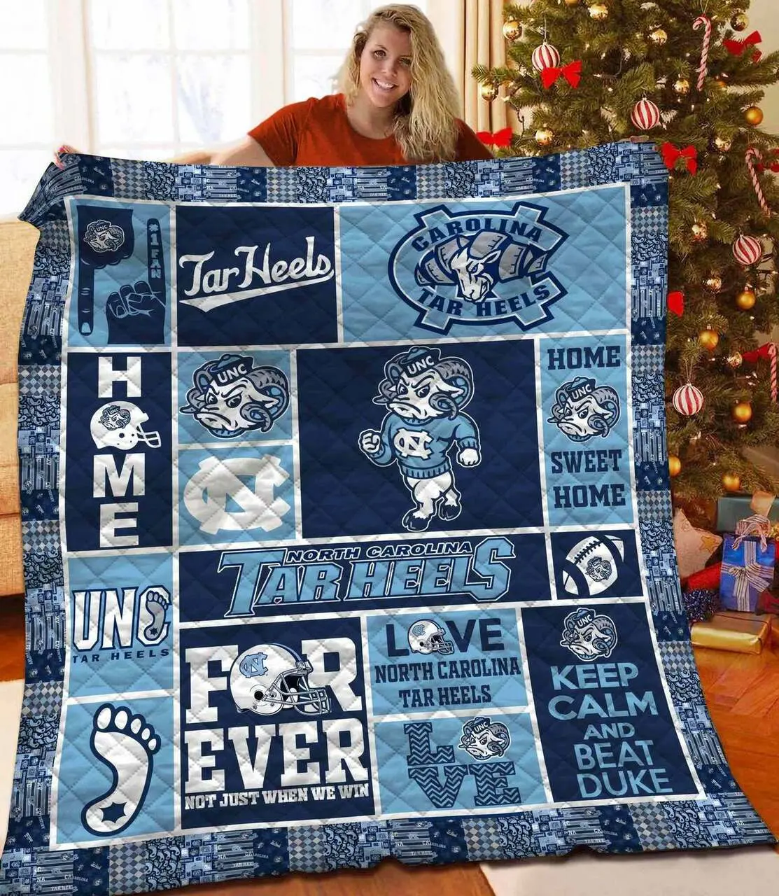 A Bc- Ncth Quilt Blanket and Home Decor