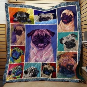 A Bc – Pug Dog Quilt Blanket and Home Decor