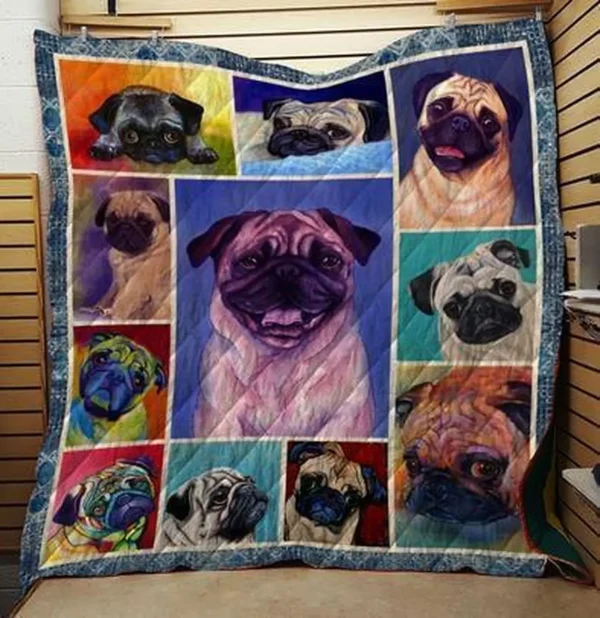 A Bc – Pug Dog Quilt Blanket and Home Decor