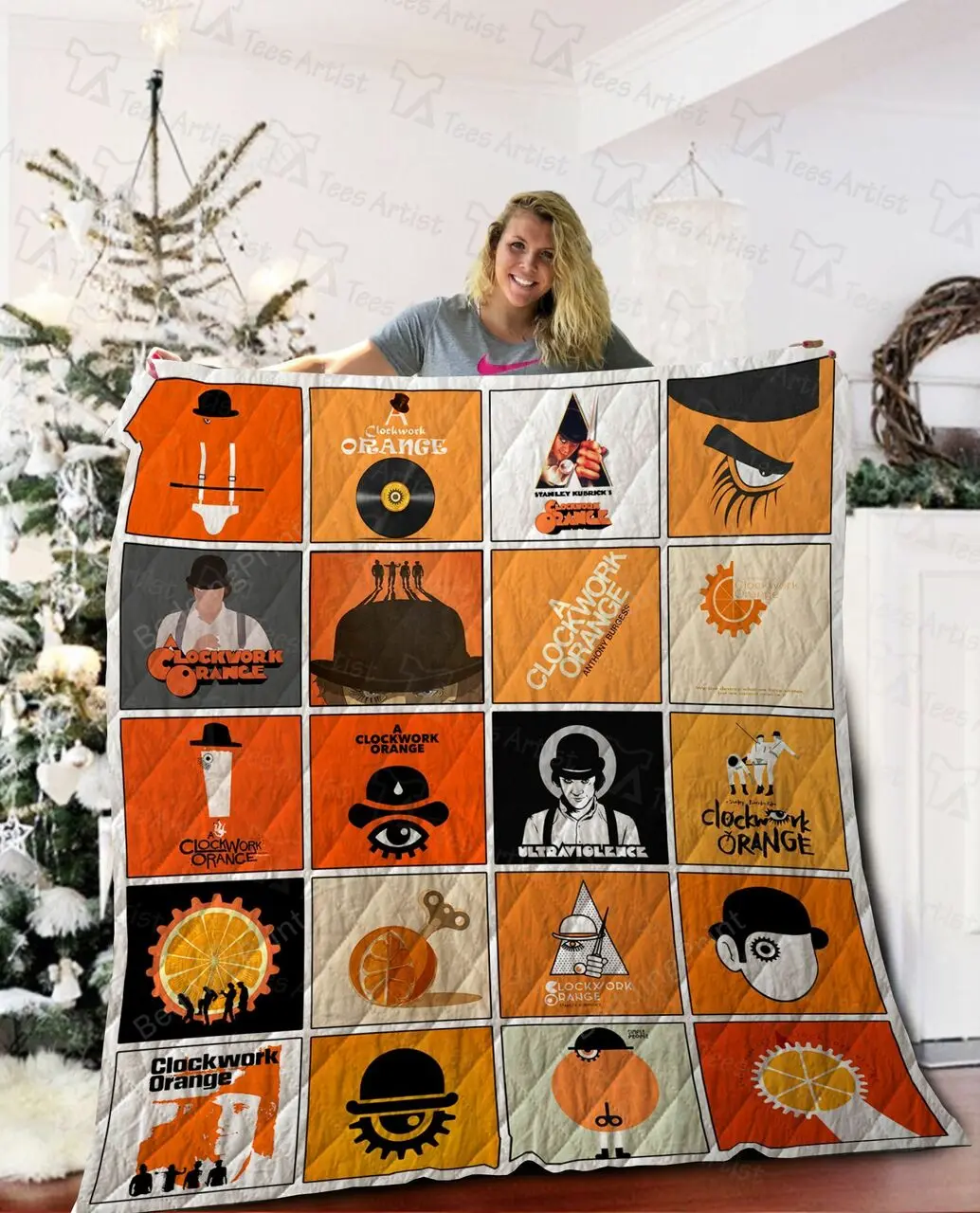 A Clockwork Orange Quilt Blanket and Home Decor