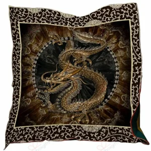 A Dragon Black Quilt Libls Fuct2409 and Home Decor