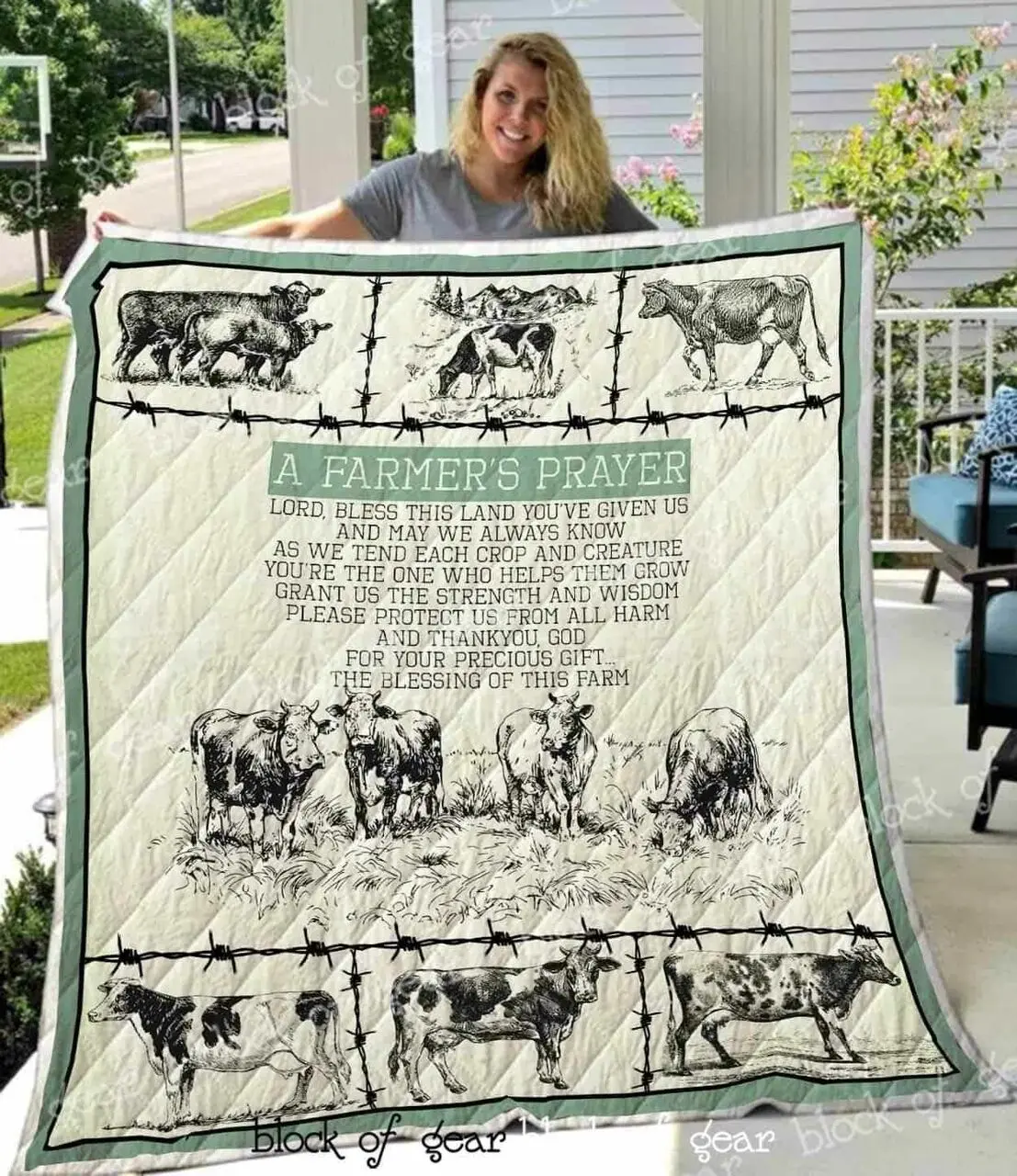 A Farmer S Prayer Blanket Kc1707 Quilt and Home Decor