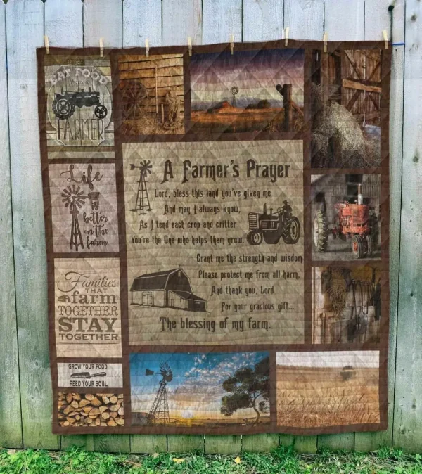 A Farmer S Prayer Blanket Th10072019 Quilt and Home Decor