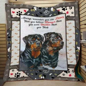 About Rottweiler Quilt Blanket Quilt and Home Decor