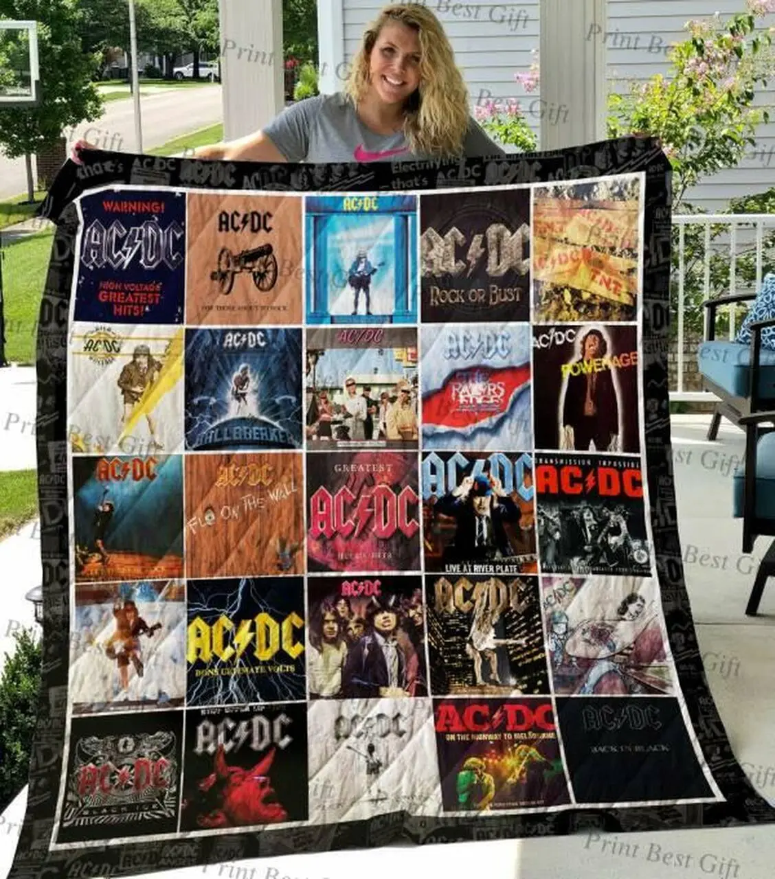 Ac Dc Quilt Blanket Limited Quilt Blanket and Home Decor