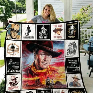 Adu John Wayne Quilt Blanket Ver 17 3 and Home Decor