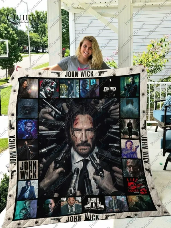 Adu John Wick Quilt Blanket Ver 1 and Home Decor
