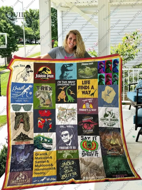 Adu Jurassic Park 28 Quilt Blanket and Home Decor