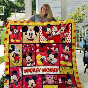Adu Mickey Quilt Blanket Ver 3 and Home Decor