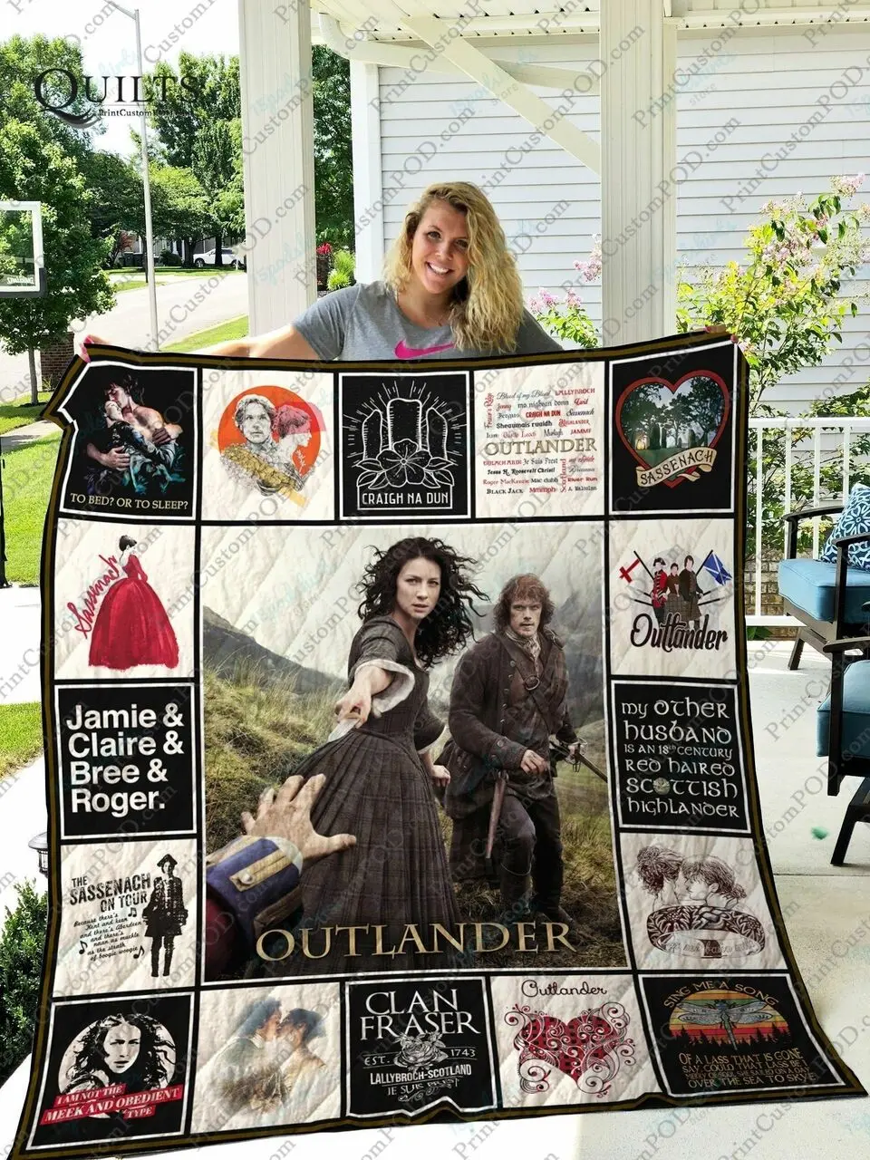 Adu Outlander 2014 Stroke Quilt Blanket Ver 6 and Home Decor