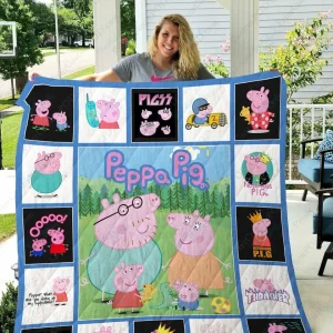 Adu Peppa Pig Quilt Blanket Ver 2 and Home Decor