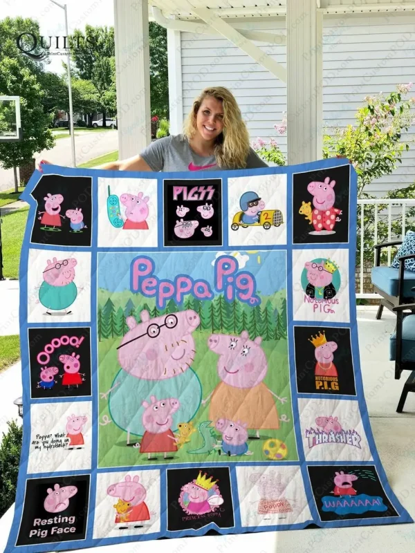 Adu Peppa Pig Quilt Blanket Ver 2 and Home Decor