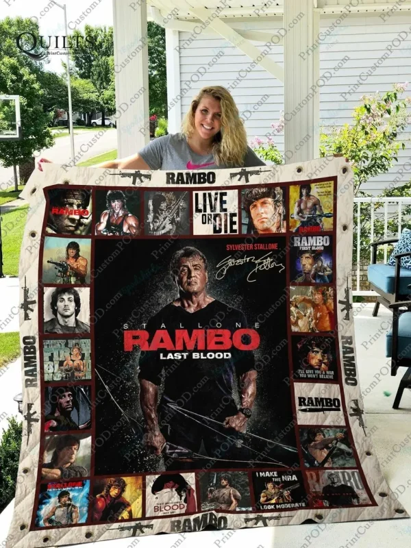 Adu Rambo Quilt Blanket Ver 2 and Home Decor