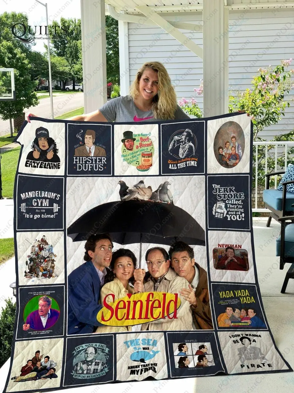 Adu Seinfeld Quilt Blanket Ver 17 1 and Home Decor