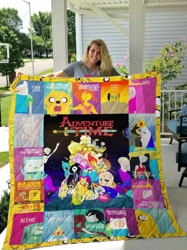 Adventure Time Quilt Blanket and Home Decor