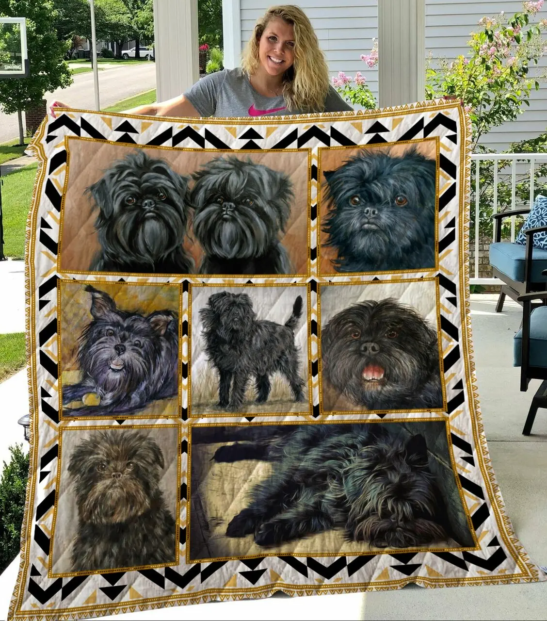 Affenpinscher Quilt and Home Decor