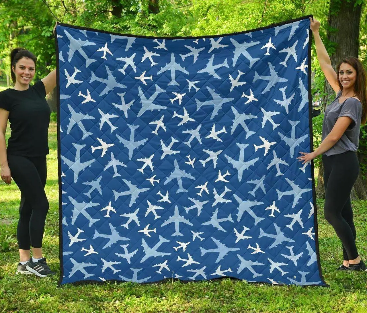 Airplane Pattern In The Sky DHCDHC DT1910 Quilt Blanket and Home Decor