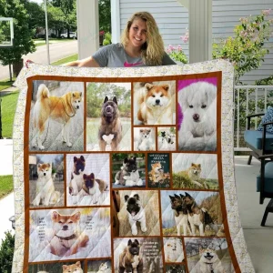 Akita Quilt Blanket and Home Decor