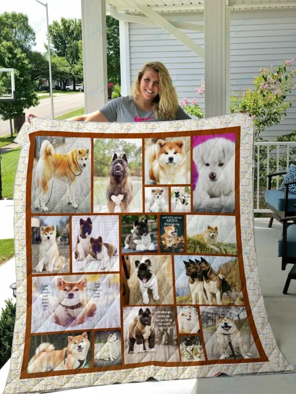 Akita Quilt Blanket and Home Decor