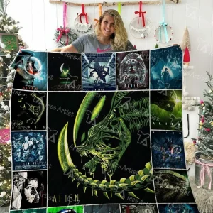 Alien Quilt Blanket 02332 and Home Decor
