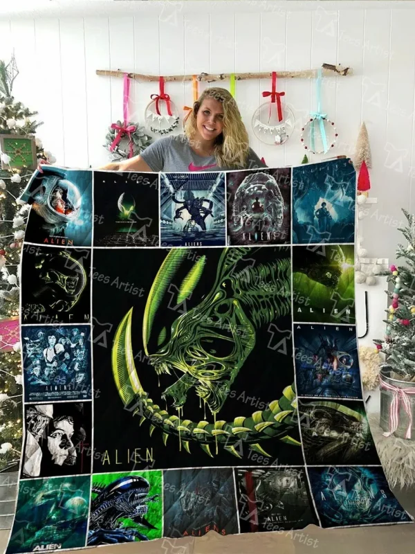 Alien Quilt Blanket 02332 and Home Decor